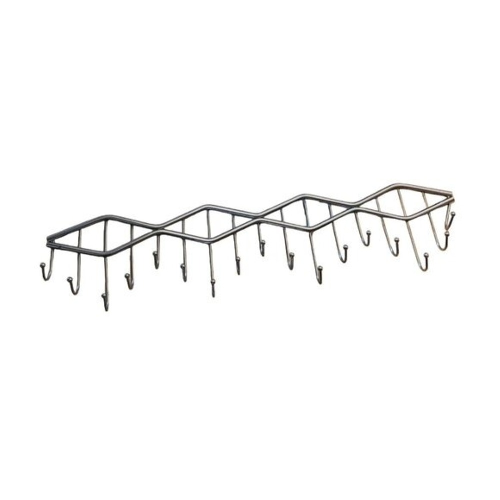 Unbranded Metal Hanging Accessory Rack Unisex OS Silver 16-Hook Diamond Lattice